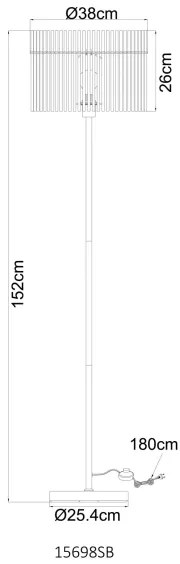 Globo 15698SB - Állólámpa GORLEY 1xE27/60W/230V