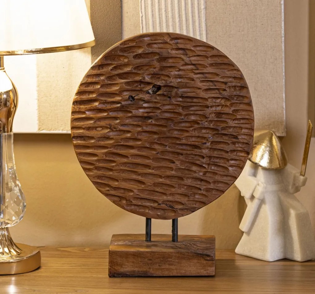 Érmeszobor teak 30x1,5x40cm