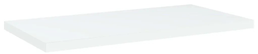 4 db fehér szerelt fa könyvespolc 40 x 20 x 1,5 cm