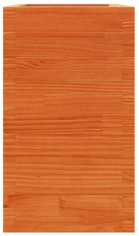 viaszbarna tömör fenyőfa kerti virágláda 90x40x72,5 cm