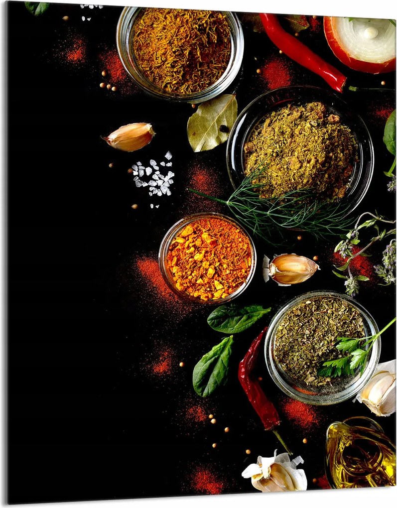 Üveg Vágódeszka 40x52 Fűszerek A Konyhába