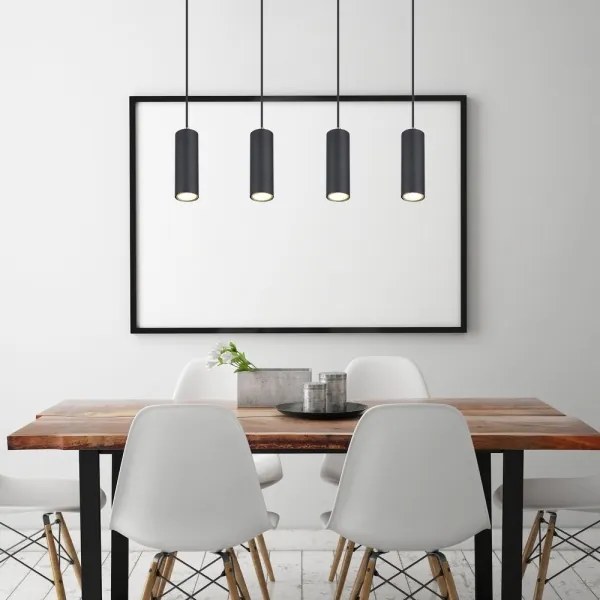 Globo 57911-4HB - ROBBY 4xGU10/35W/230V fekete függeszték