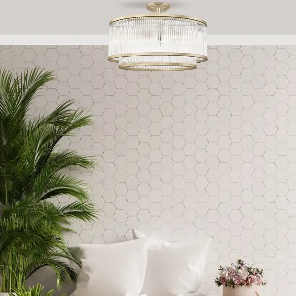 Zuma Line 003064-024606 - Felületre szerelhető csillár SERGIO 6xE14/60W/230V sárgaréz