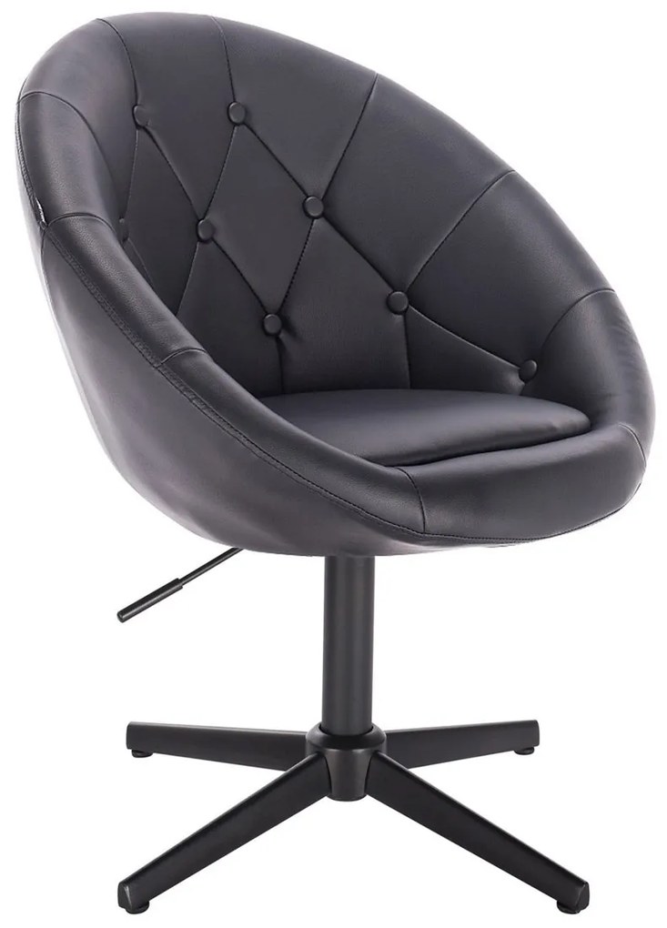 HC8516CROSS Fekete modern műbőr szék fekete lábbal
