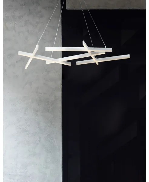 Maytoni MOD016PL-L75W - LED Csillár zsinóron LINE LED/79W/230V fehér