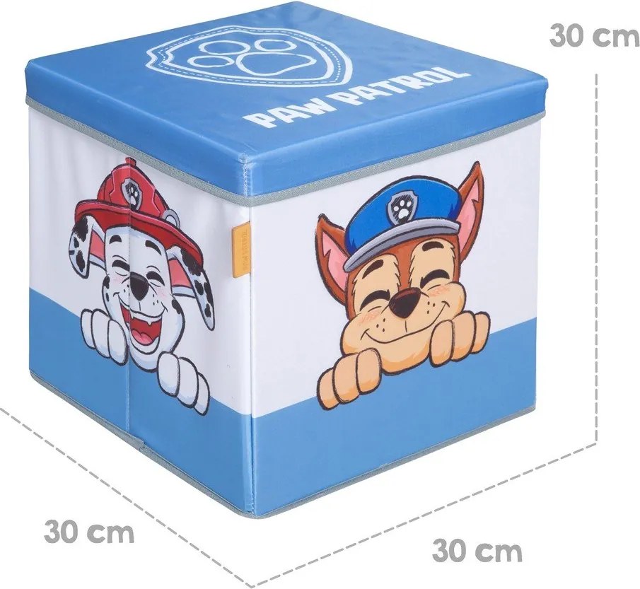 Textil játéktároló doboz 30x30x30 cm Paw Patrol – Roba