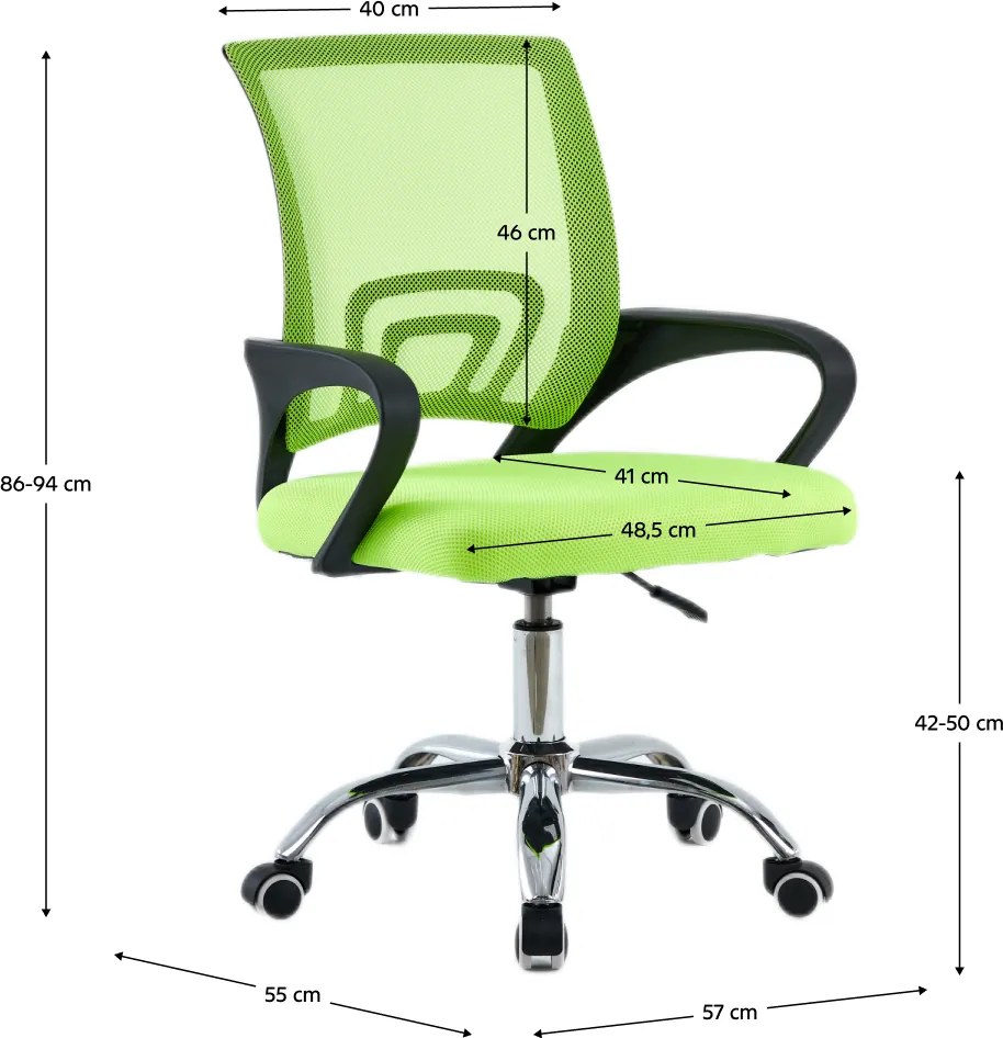 Irodai szék, zöld/fekete, DEX 4 NEW