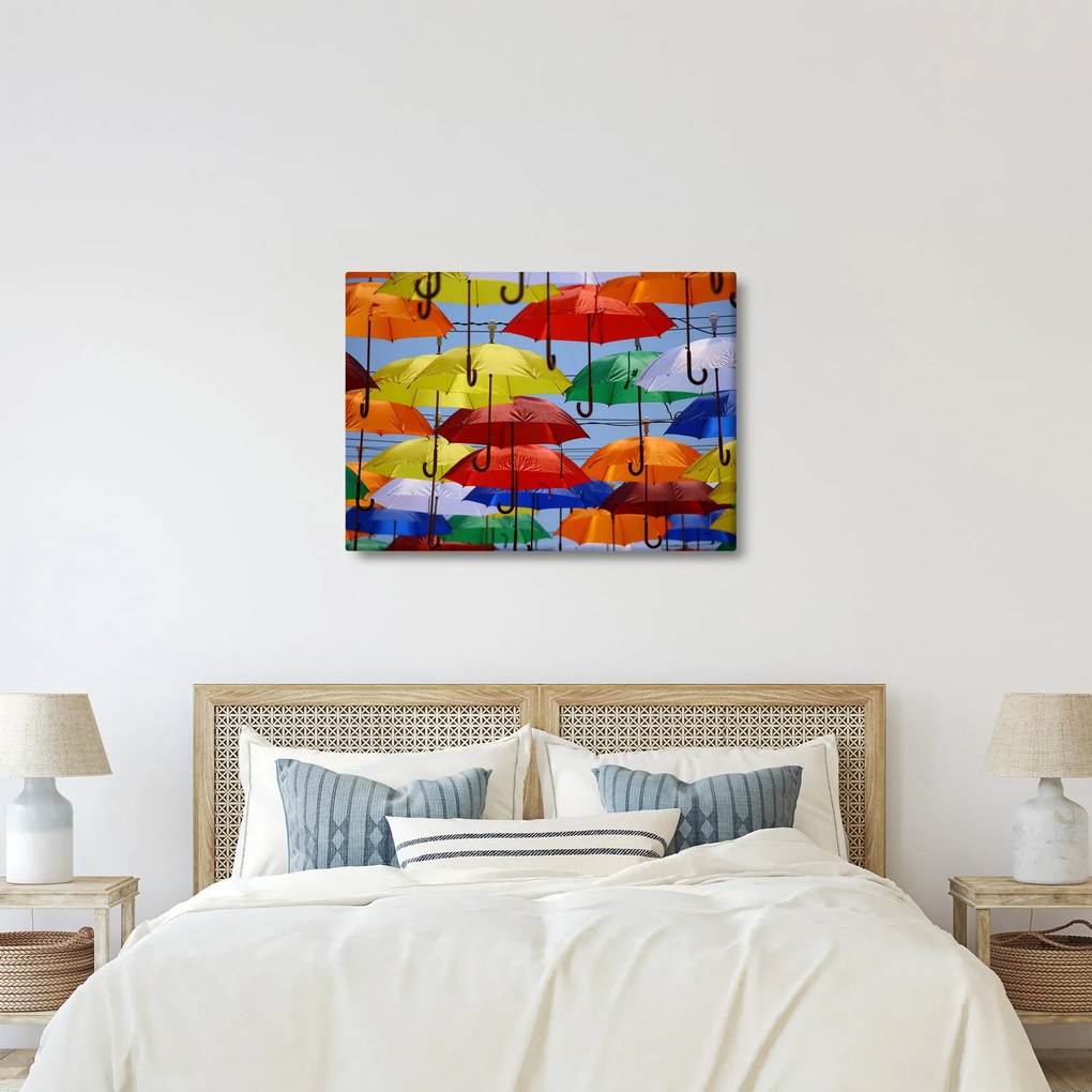 Színes esernyők képe (70x50 cm)