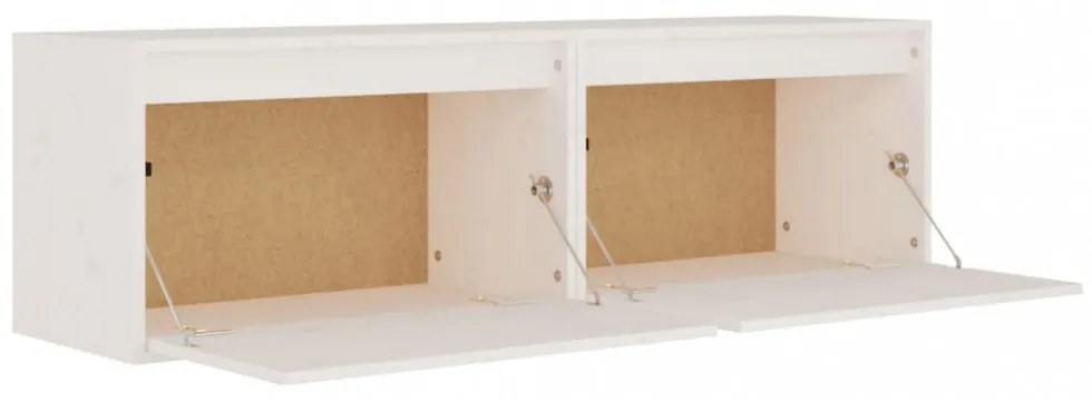 2 darab fehér tömör fenyőfa faliszekrény 60 x 30 x 35 cm