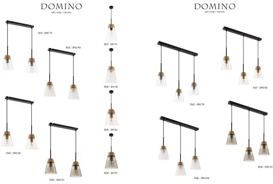 Jupiter 1547 - DM 3 BU - Függeszték DOMINO 3xE27/60W