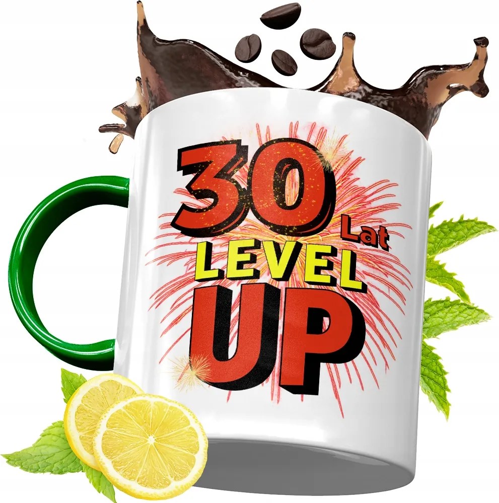 Zöld Bögre 30 30-AS 30-AS Születésnapra Ajándék fényképes nyomattal