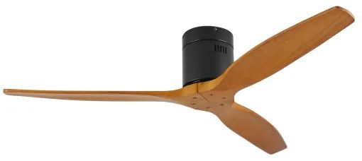 ZEVENTI - Mennyezeti ventilátor SPELLO Wi-Fi Tuya fekete/tölgy + távirányító