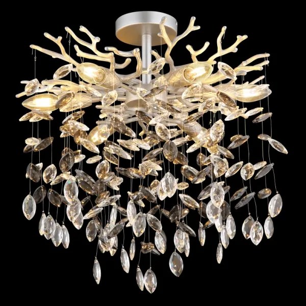 Globo 64138DS - Rúdon függő csillár QUEENA 6xE14/40W/230V ezüst