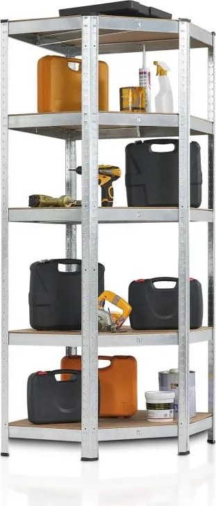 Sarokpolc garázsba 5 polc 180 x 70 x 40–70 cm 875 kg