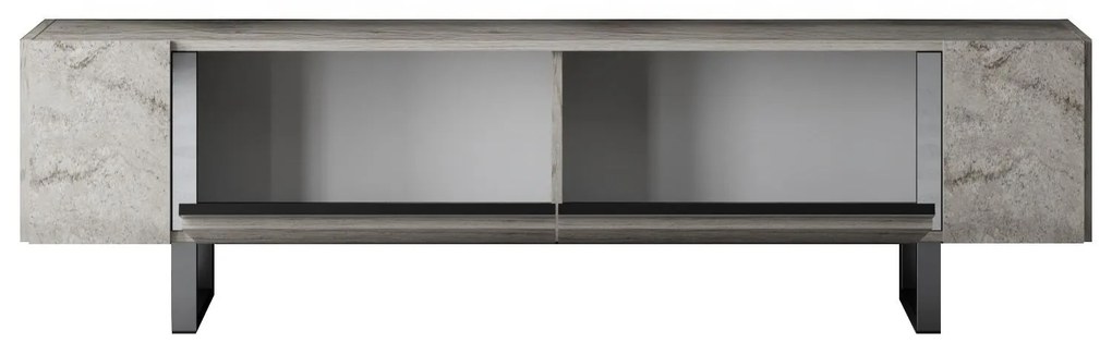 TV szekrény Yildiz - Travertine, Silver