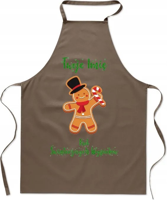 Karácsonyi konyhai kötény Az Ön neve A karácsonyi sütemények királya