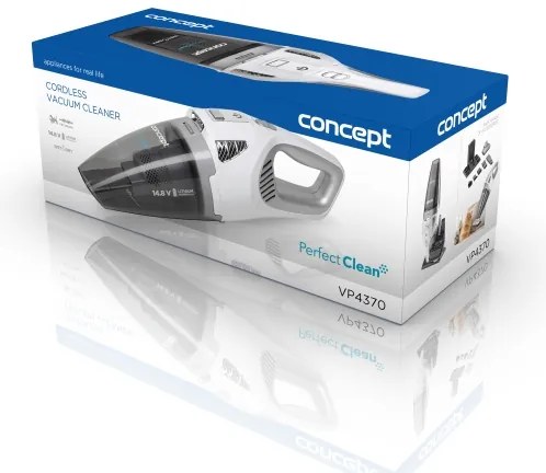 Concept VP4370 - WET & DRY kézi porszívó 90W/14,8V 2200 mAh fehér
