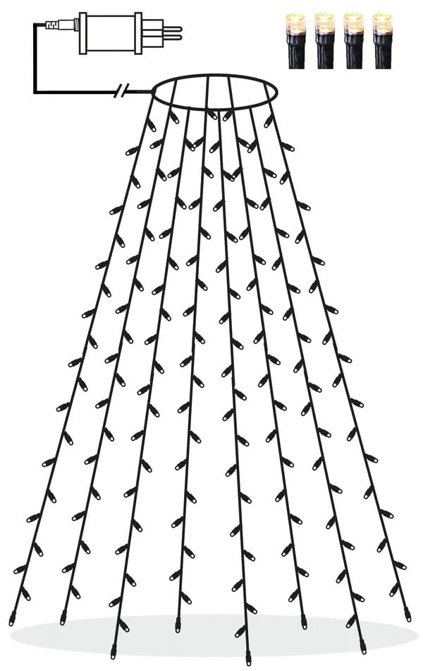 Fényfüzér karácsonyi mintával, izzók száma 160 db, hosszúság 200 cm Serie LED – Star Trading