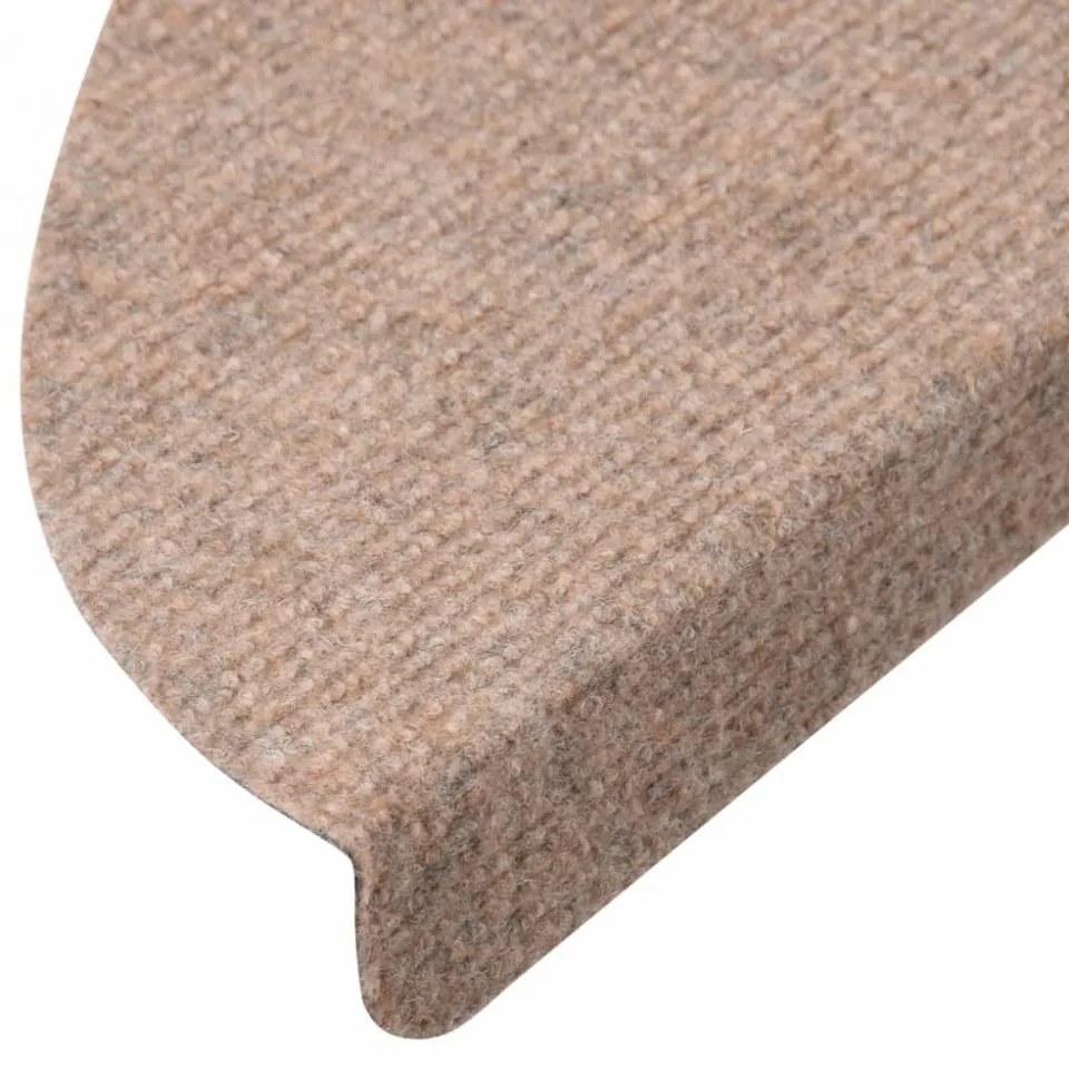 15 db bézs öntapadó lépcsőszőnyeg 65x22,5x3,5 cm