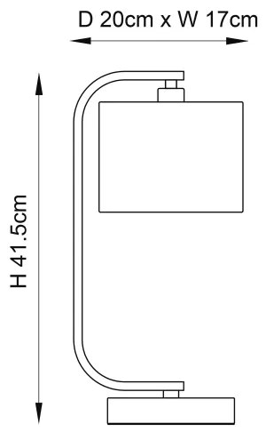 Endon 57917 - Dimmelhető asztali lámpa CANNING 1xE14/40W/230V fényes króm/fehér