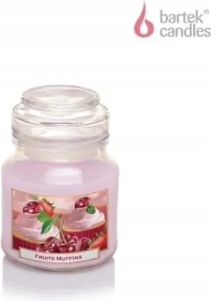 Illatos gyertya üvegben Fruits Muffin Cherry 130g
