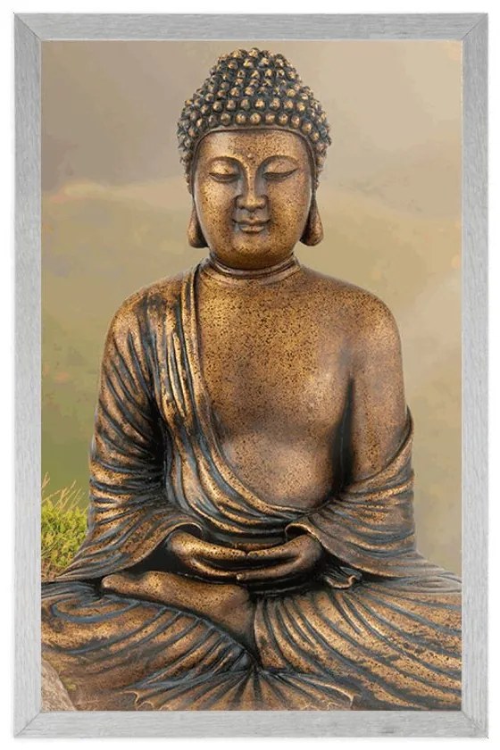 Poszter Buddha szobor meditáló helyzetben