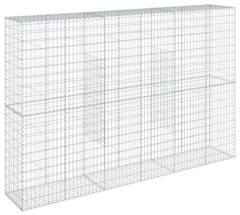 horganyzott vas gabion kosár fedéllel 300 x 50 x 200 cm