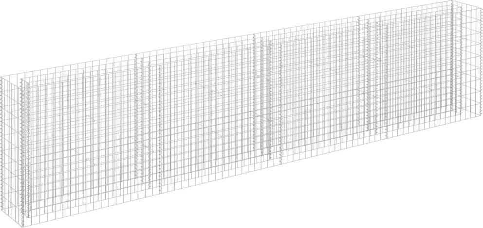 vidaXL horganyzott acél gabion magaságyás 360 x 30 x 90 cm