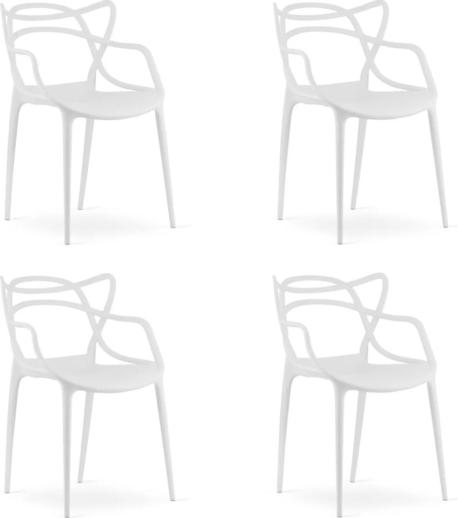 4 db fehér KATO műanyag szék készlet