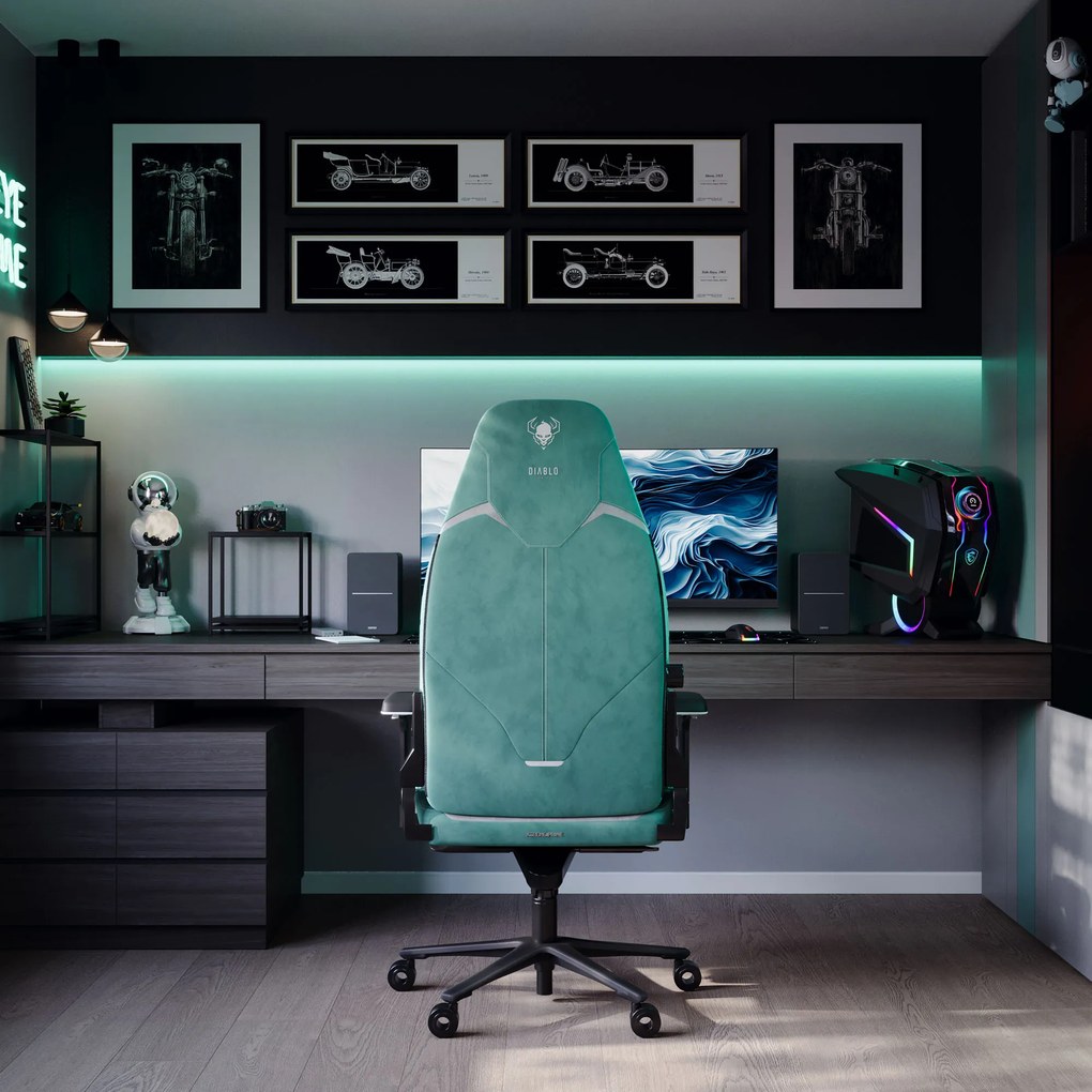 Gamer szék Normal Size menta-fekete: Diablo X-Eye Prime Mystic Mint
