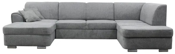 SERPA U-alakú, kihúzható, jobb oldali sarokgarnitúra tárolóval, szürke