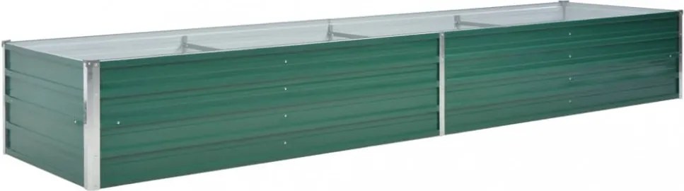 zöld horganyzott acél kerti magaságyás 320 x 80 x 45 cm