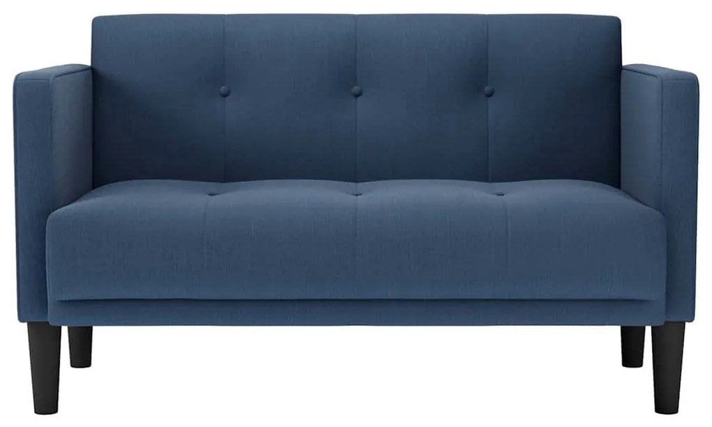 kék szövet loveseat kanapé 111 cm