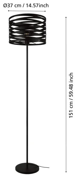 Eglo 99507 - Állólámpa CREMELLA 1xE27/40W/230V