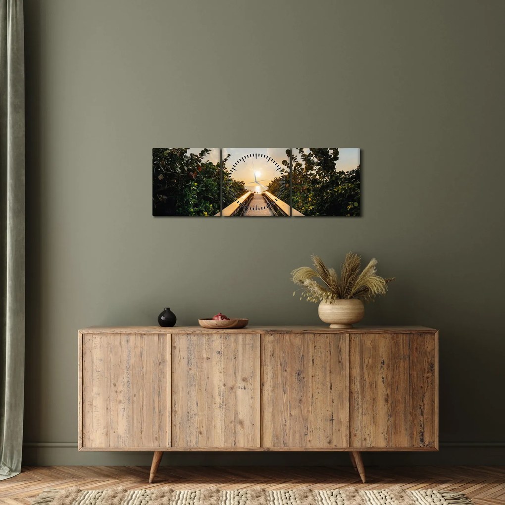 Kép - út a naphoz (órával) (90x30 cm)