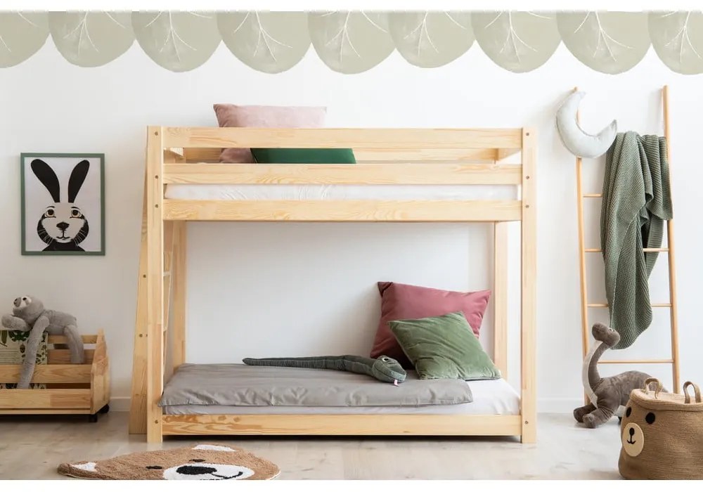Emeletes fenyőfa gyerekágy 90x200 cm CLPB - Adeko