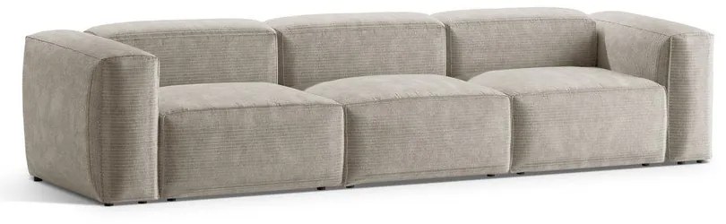 Bézs kordbársony kanapé 364 cm Bergamo – Cosmopolitan Design