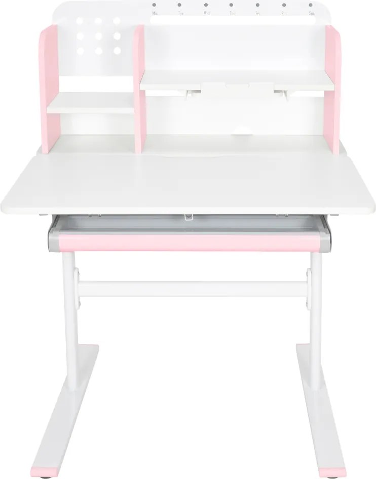 Növekvő íróasztal, rózsaszín/fehér, ADAN