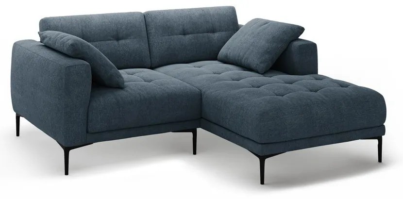 Sötétkék sarokkanapé (jobb oldali-heverő résszel) Bemy – Micadoni