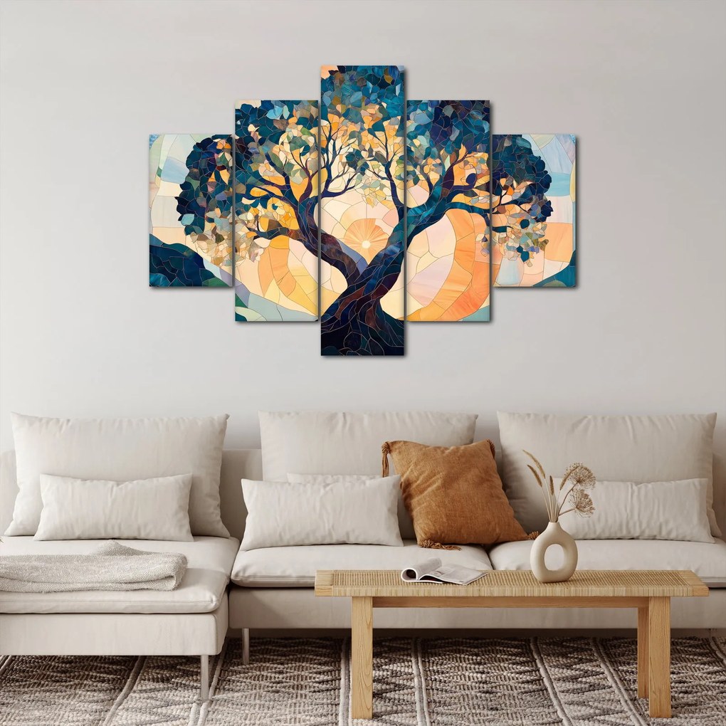 Kép – Mozaik – nap és fa II. (150x105 cm)