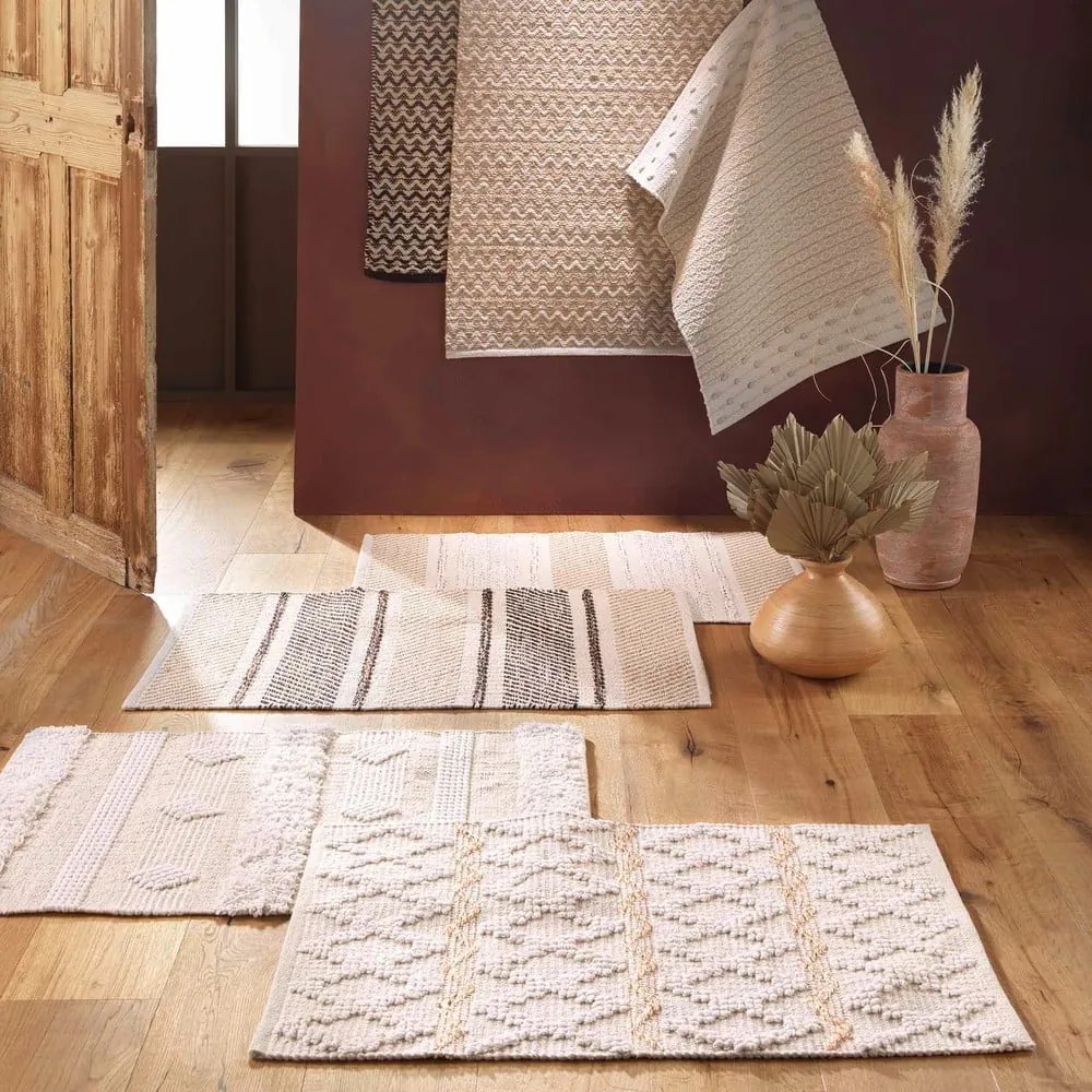 Krémszínű mosható szőnyeg 60x90 cm Silves – douceur d'intérieur