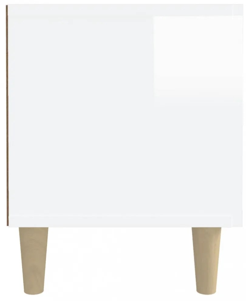 magasfényű fehér szerelt fa TV-szekrény 180 x 31,5 x 40 cm