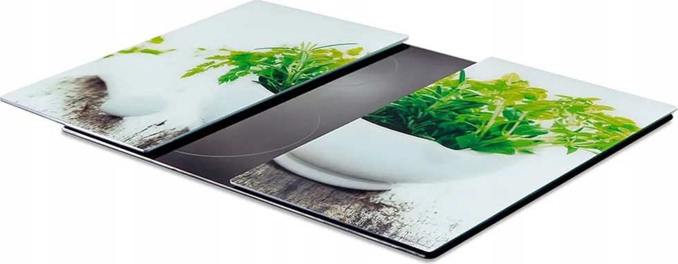 2x Üveg vágódeszka Tűzhelyvédő indukciós főzőlap 60x52