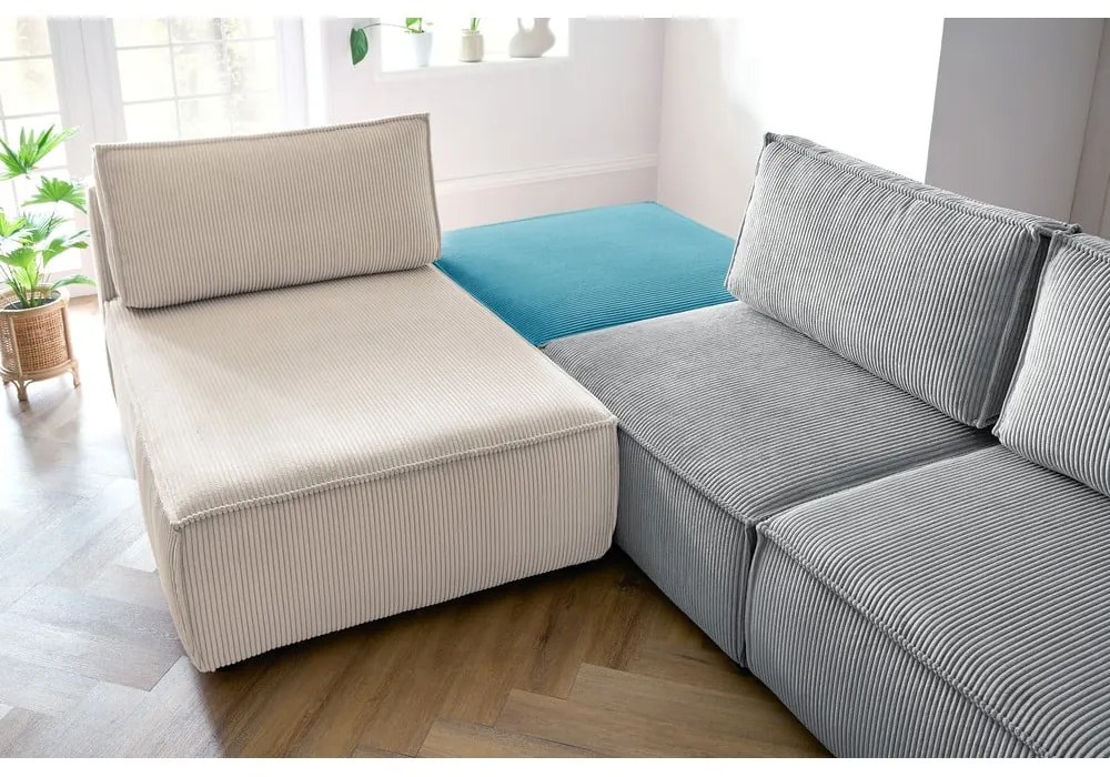 Kordbársony sarokkanapé (variálható) Nihad modular – Bobochic Paris