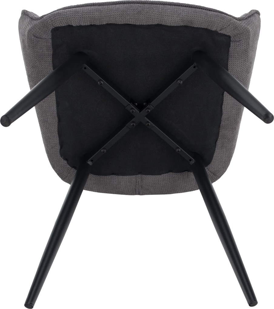 Design fotel, szürke/fekete, MARKEN