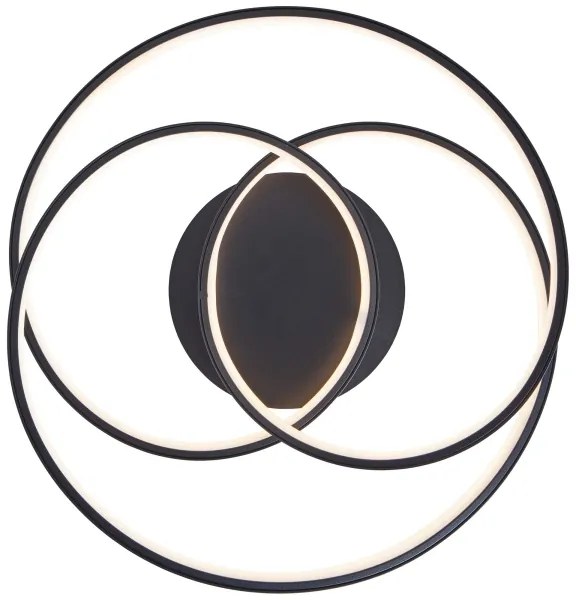 Brilliant - LED Mennyezeti lámpa LABYRINTH LED/40W/230V átm. 39,5 cm fekete