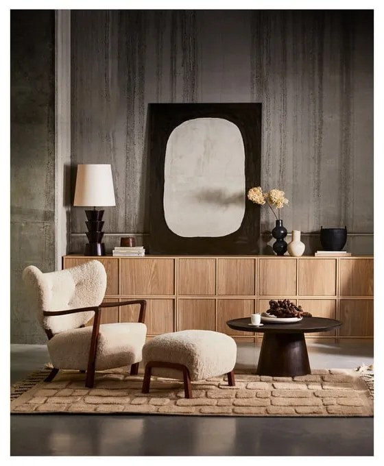 Natúr színű moduláris TV-állvány tölgyfa dekorral 77x44 cm Modulair – vtwonen