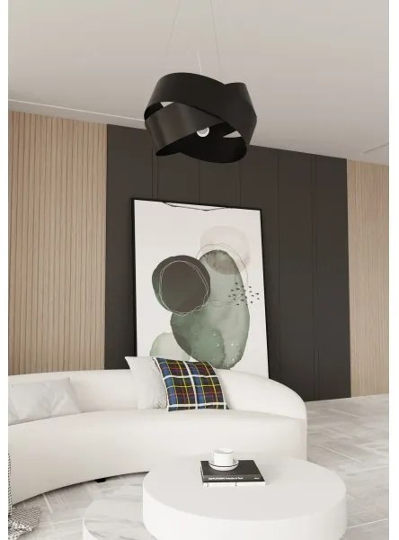 Csillár zsinóron VIENO 3xE27/15W/230V fekete