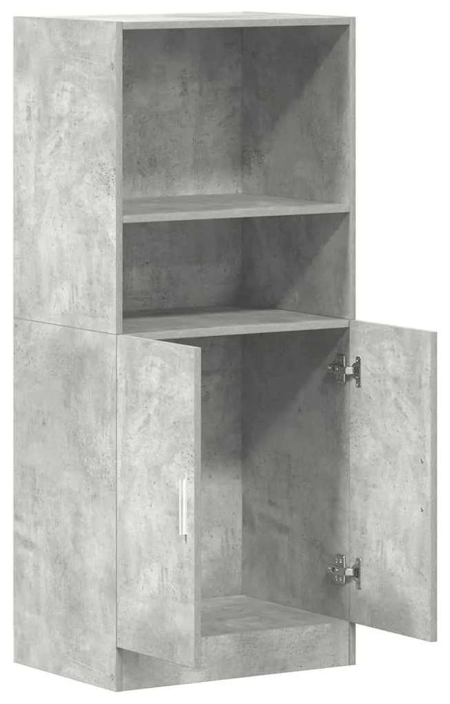betonszürke szerelt fa konyhaszekrény 57 x 41,5 x 131,5 cm