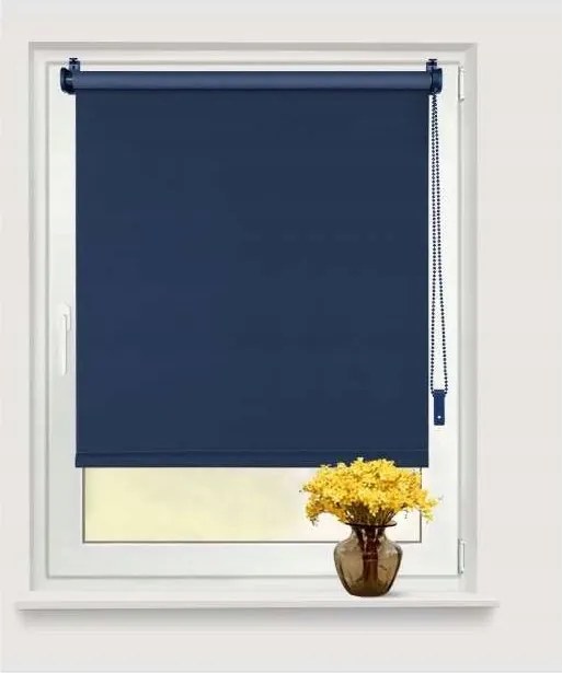 Ragasztóval rögzíthető thermo sötétítő roló ablakra sötétkék 60x160cm